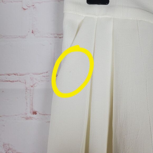 Derek Lam 10 Crosby Womens Pull On Crepe Pants Size 4 Cream Pleat Pockets Dress - Picture 3 of 16